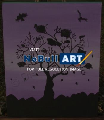Acrylic Paintings - Autumn Tree - Acrylic