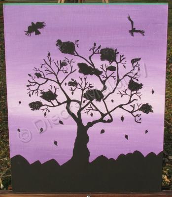 Acrylic Paintings - Autumn Tree - Acrylic