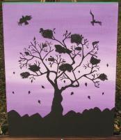 Acrylic Paintings - Autumn Tree - Acrylic