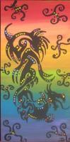 Chinese Dragon - Acrylic Paintings - By Diedre Maloney, Abstract Painting Artist