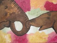 Loving Touch - Acrylic Paintings - By Diedre Maloney, Abstract Painting Artist