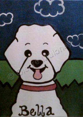 Acrylic Paintings - Commision For Carlosmatthew - Bella The Bichon - Acrylic