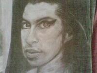 Amywinehouse - Pencil Drawings - By Lenin Khundrakpam, Realistic Drawing Artist