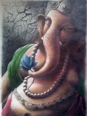 Painting - Ganesha - Oil On Canvas