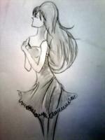 A Girls Heart - Sketc On Paper Drawings - By Radha Sharma, Sketching Drawing Artist