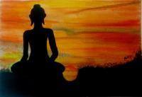 Peace - Painting On Paper Paintings - By Radha Sharma, Painting Painting Artist