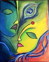 Radha Krishna - Acrylic Paintings - By Radha Sharma, Painting Painting Artist