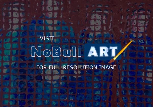Acrylic - Four Men In Blue - Acrylic On Canvass