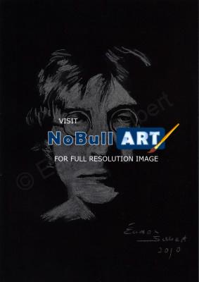 Portraits - John Lennon - Charcoal
