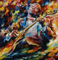 Bb King - Oil Paintings - By Leonid Afremov, Palette Knife Painting Artist