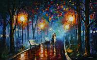 Misty Mood - Oil Paintings - By Leonid Afremov, Palette Knife Painting Artist