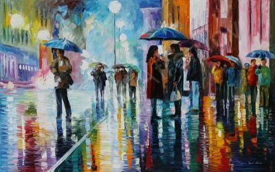 Cityscapes - Bus Stop - Under The Water - Oil