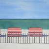 Fenced In Beach - Watercolor Paintings - By Cory Clifford, Realism Painting Artist