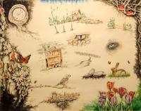 Doodling Nature - Ink Only Drawings - By Tom Rechsteiner, Nature Drawing Artist