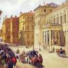 The Vew To The Hermitage St Petersburg - Watercolors Paintings - By Ekaterina Kuznetsova, Realism Painting Artist