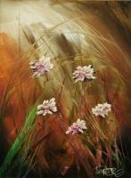 Floral Fantasy 72 - Acrylic Paintings - By Theo Dapore, Abstract Impressionism Painting Artist