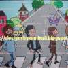 Beatles Cartoon Abbey Road - Acrylic Paintings - By Sandy T, Pop Painting Artist