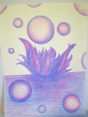 Violet Flame - Release - Colored Pencil On Paper