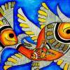 Madhupani Fish - Watercolor Paintings - By Kripa K Baby, Indian Madhupani Painting Artist