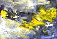 Autumn Rain - Acrylic Paintings - By Azure Azure, Abstract Painting Artist