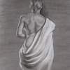 Nude 20Min Sketch - Charcoal Drawings - By Vrezh Khalatyan, Realism Drawing Artist