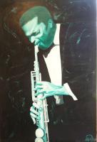 Coltrane - Acrylic Paintings - By Monique And Nate Dunson, Figuritive Painting Artist