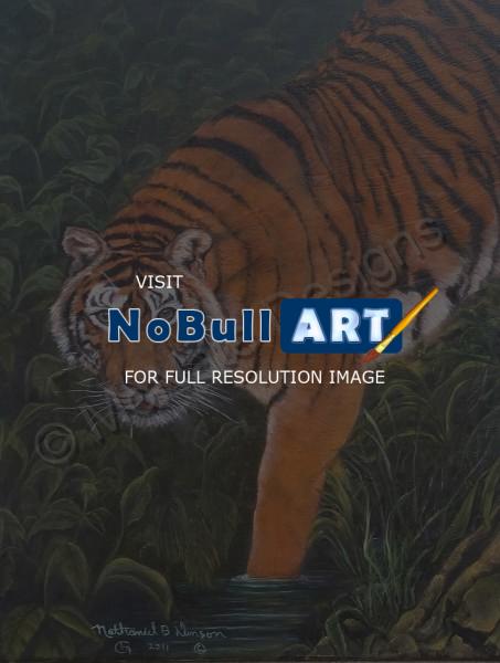 Art By Nathaniel B Dunson - Tiger - Oil On Canvas