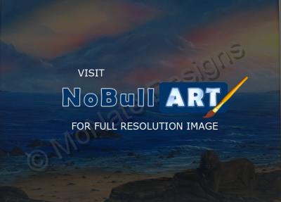 Art By Nathaniel B Dunson - Leo Ocean Sunset - Oil On Canvas