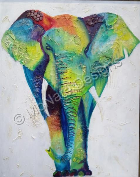 Elephant In The Room Series - Strength - Mixed Media