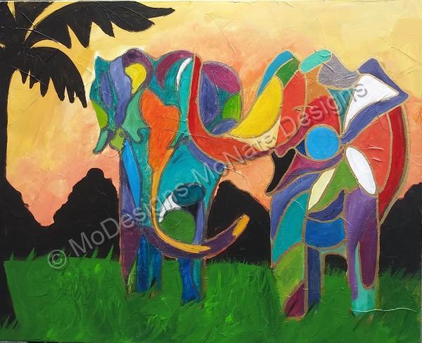 Elephant In The Room Series - Elephant Love - Acrylic