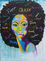 Fierce Queen - Acrylic Paintings - By Monique And Nate Dunson, Figuritive Painting Artist
