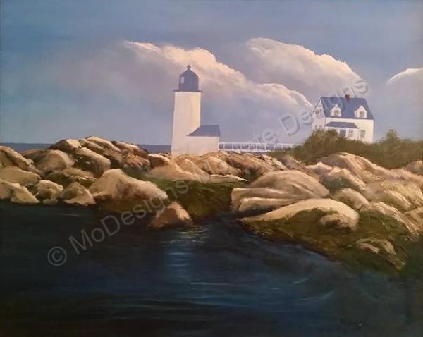 Art By Nathaniel B Dunson - Lighthouse - Oil On Canvas