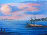 Art By Nathaniel B Dunson - In The Bay - Oil On Canvas