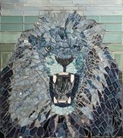 Art By Nathaniel B Dunson - Mosaic Lion - Mixed Media