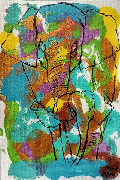 Elephant In The Room Series - Elephant 5 - Acrylic