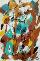 Elephant 9 - Acrylic Paintings - By Monique And Nate Dunson, Animal Painting Artist