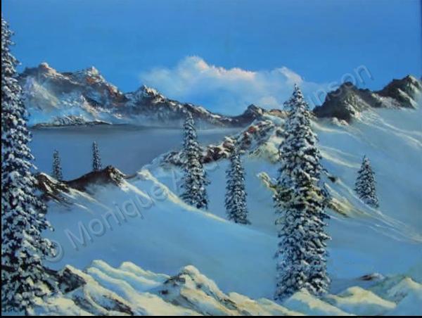 Art By Nathaniel B Dunson - The First Snow - Oil On Canvas