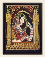 Jharokha Meenakari Paintings - Mixmedia Paintings - By Trishela Kumaarr, Traditional Painting Artist