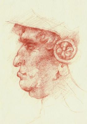 Portraits - Davinci Study 4 - Pencil On Paper