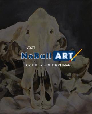 Still Life - Skull Study 2 - Acrylic On Canvas