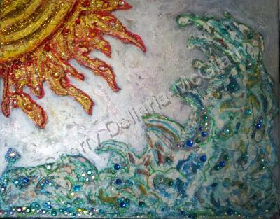 Original Paintings - Sun N Sea - Mixed Media