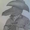 Cowboy Tuff - Pencil  Graphite Drawings - By Kathy Sands, Western Drawing Artist
