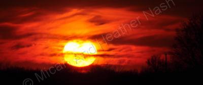 Sunsets - Fire In The Kansas Sky - Digital Photography By Micah