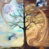 Four Elements - Oil Paintings - By Mahnaz Baikzadeh, Surrealism Painting Artist