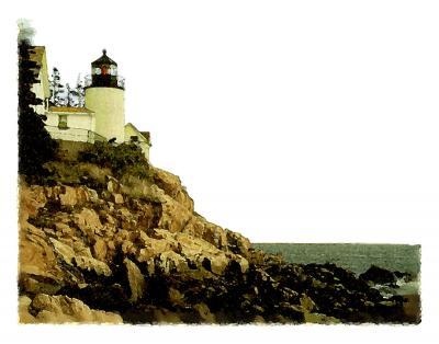 Representational - Bass Harbor Light - Artists Giclee