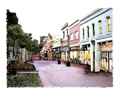 Representational - Pearl Street Boulder - Artists Giclee