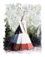 The Teepee - Artists Giclee Digital - By Brenda Leedy, Representational Digital Artist