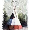 The Teepee - Artists Giclee Digital - By Brenda Leedy, Representational Digital Artist