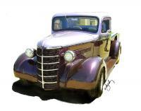 Cars - Chey Pickup - Artists Giclee