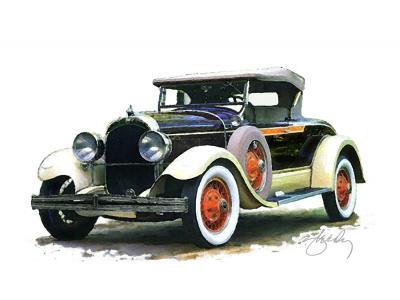 Cars - 1938 Chrysler Roadster - Artists Giclee